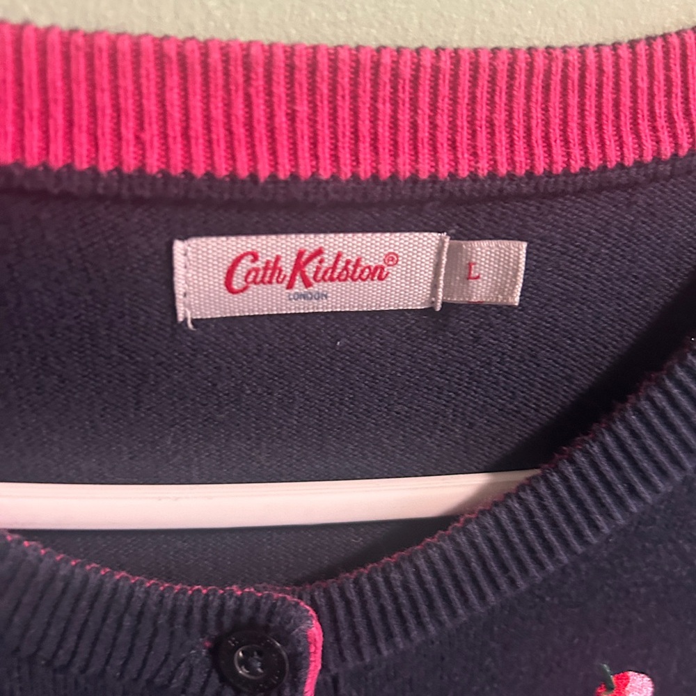 Cath Kidston Navy Ice Cream Print Button Cardigan - Picture 3 of 4